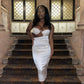 White Prom Dress Charming Evening Dress    S1716