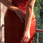 Rust Red Evening Gowns New Arrive Sexy Prom Party Dresses   S6919