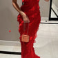 Sexy V-neck Sleeveless Ruffle Mermaid Long Prom Dress     S6904