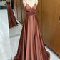 A line Long Evening Dresses Satin Formal Dress      S3589