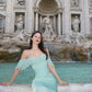 Two Piece Off The Shoulder Long Prom Party Dresses      S6912
