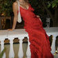 Sexy V-neck Sleeveless Ruffle Mermaid Long Prom Dress     S6904