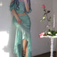 Two Piece Off The Shoulder Long Prom Party Dresses      S6912