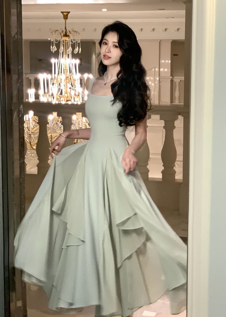 A line Chiffon Prom Dresses,Long evening Dress,formal Dress       S3727