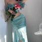 Two Piece Off The Shoulder Long Prom Party Dresses      S6912