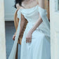 Off Shoulder White Long Evening Gowns Sexy Prom Party Dresses   S6924