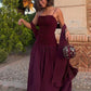 Elegant Grape Pleated Fashion Sleeveless Long Dresses Evening Gowns Party Dresses   S6926