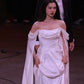 Off Shoulder White Long Evening Gowns Sexy Prom Party Dresses   S6924