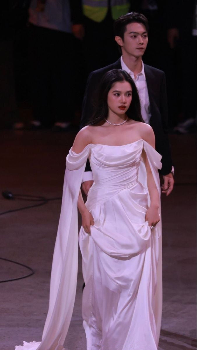 Off Shoulder White Long Evening Gowns Sexy Prom Party Dresses   S6924