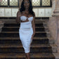 White Prom Dress Charming Evening Dress    S1716