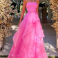 Sexy Pink Prom Formal Evening Dress Long Floor Length Dress    S1188
