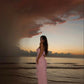Pink Strapless Evening Dresses Long Prom Party Gown     S6907