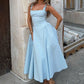 A Line Blue Evening Gowns, Prom Party Dresses      S6913