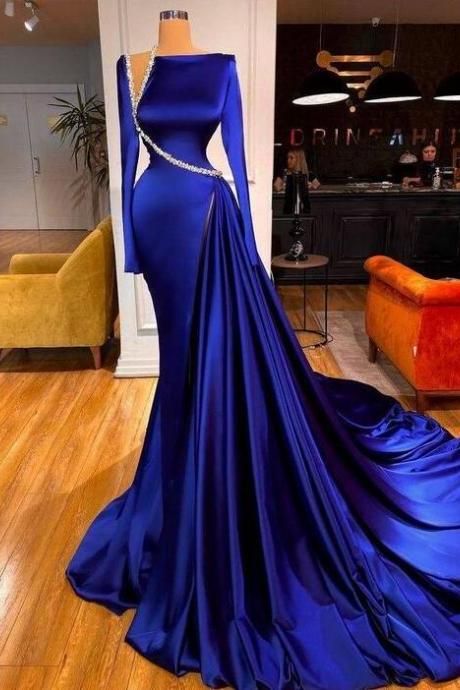 Royal Blue Evening Dresses Princess Dress Elegant Dresses For Women    S3577