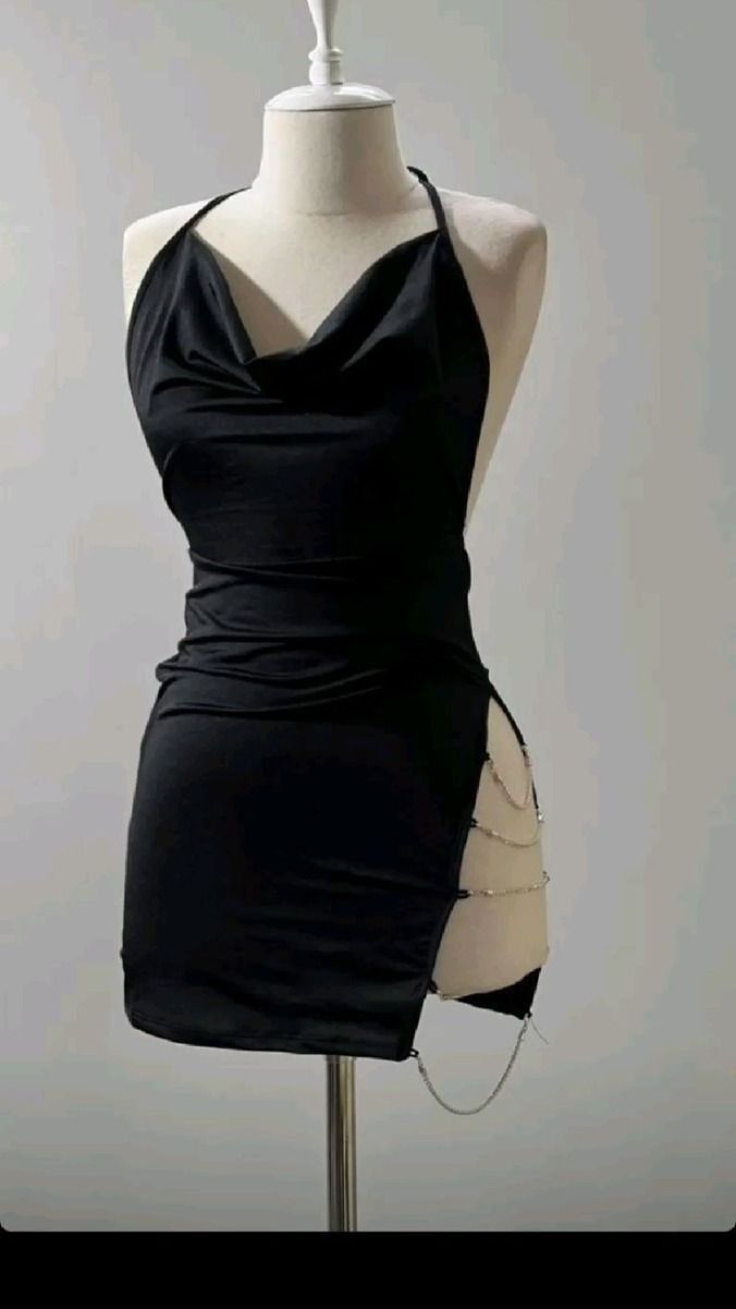 Black Short Party Dress, Birthday Outfits, Homecoming Dress    S6933