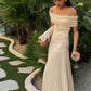 Off Shoulder Evening Dresses Long Prom Party Gown     S6902