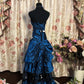 Strapless Blue Mermaid Long Prom Dress, Formal Evening Gowns     S6849