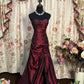 Burgundy Strapless Long Prom Dress, Formal Evening Gowns     S6854