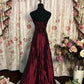 Burgundy Strapless Long Prom Dress, Formal Evening Gowns     S6854