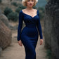 Blue Mermaid Party Dress, Long Formal Evening Gowns     S6866