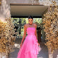 Sexy Pink Prom Formal Evening Dress Long Floor Length Dress    S1188
