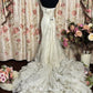 Vintage Mermaid Lace Beaded Long Wedding Dresses       S6848