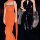 Orange Mermaid Party Dress, Long Formal Evening Gowns     S6864