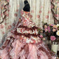 Unique A Line Ball Gown Tulle Prom Dress,Evening Dress     S6837