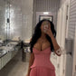 Sexy pink long party prom dress evening dress     S6772