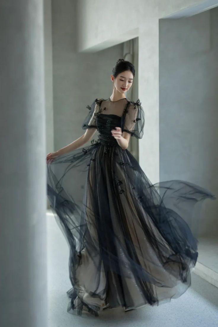 Black Elegant Formal Evening Dress    S2753