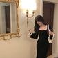 long sleeve mermaid long evening dress for women    S6835