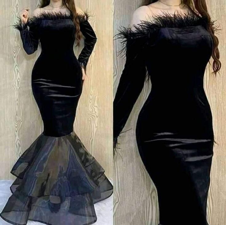 Sexy Evening Gown Black Mermaid Long Prom Dress   S6777