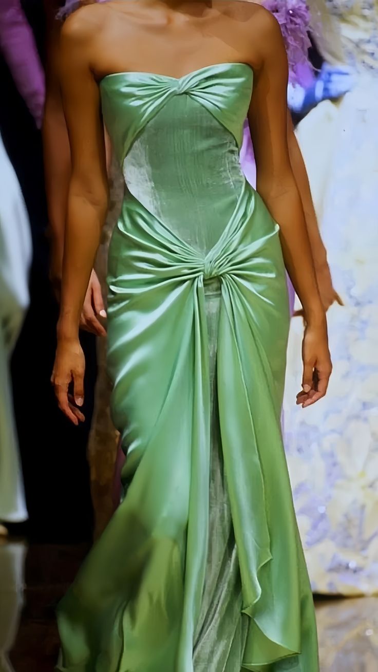 Modest Mermaid Sweetheart Sage Green Long Satin Prom Dresses Evening Dress     S6807