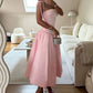 A Line Pink Long Dress Sexy Sleeveless Maxi Dresses Elegant Evening Dress     S6810