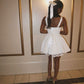 White Short Party Dress, Birthday Outfits     S6829