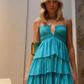 A Line Halter Short Party Dress, Birthday Outfits, Homecoming Dress    S6898