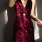 Burgundy Halter Party Dress, Long Formal Evening Gowns     S6877