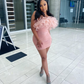 Pink Short Prom Dresses Evening Gown    S2387