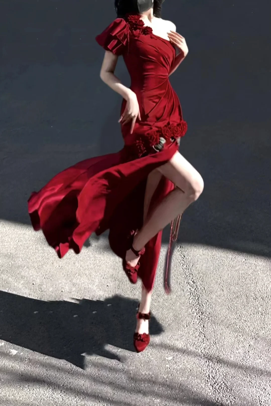 Red Long Party Dress, Formal Evening Gowns     S6881