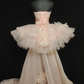 Blush Pink Strapless Party Dress, Long Formal Evening Gowns     S6876
