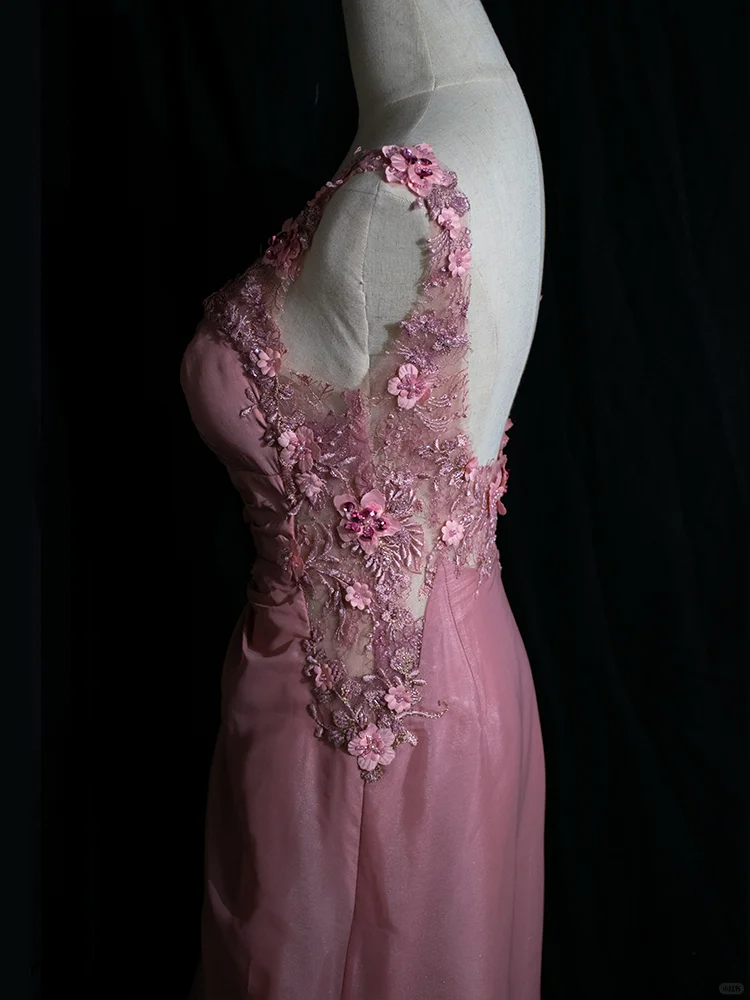 Long Evening Dress Pink Party Dress, Formal Evening Gowns     S6880