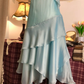 Blue Vintage Short Party Dress, Birthday Outfits, Homecoming Dress    S6893