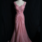 Long Evening Dress Pink Party Dress, Formal Evening Gowns     S6880