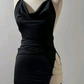 Black Short Party Dress, Birthday Outfits, Homecoming Dress    S6933
