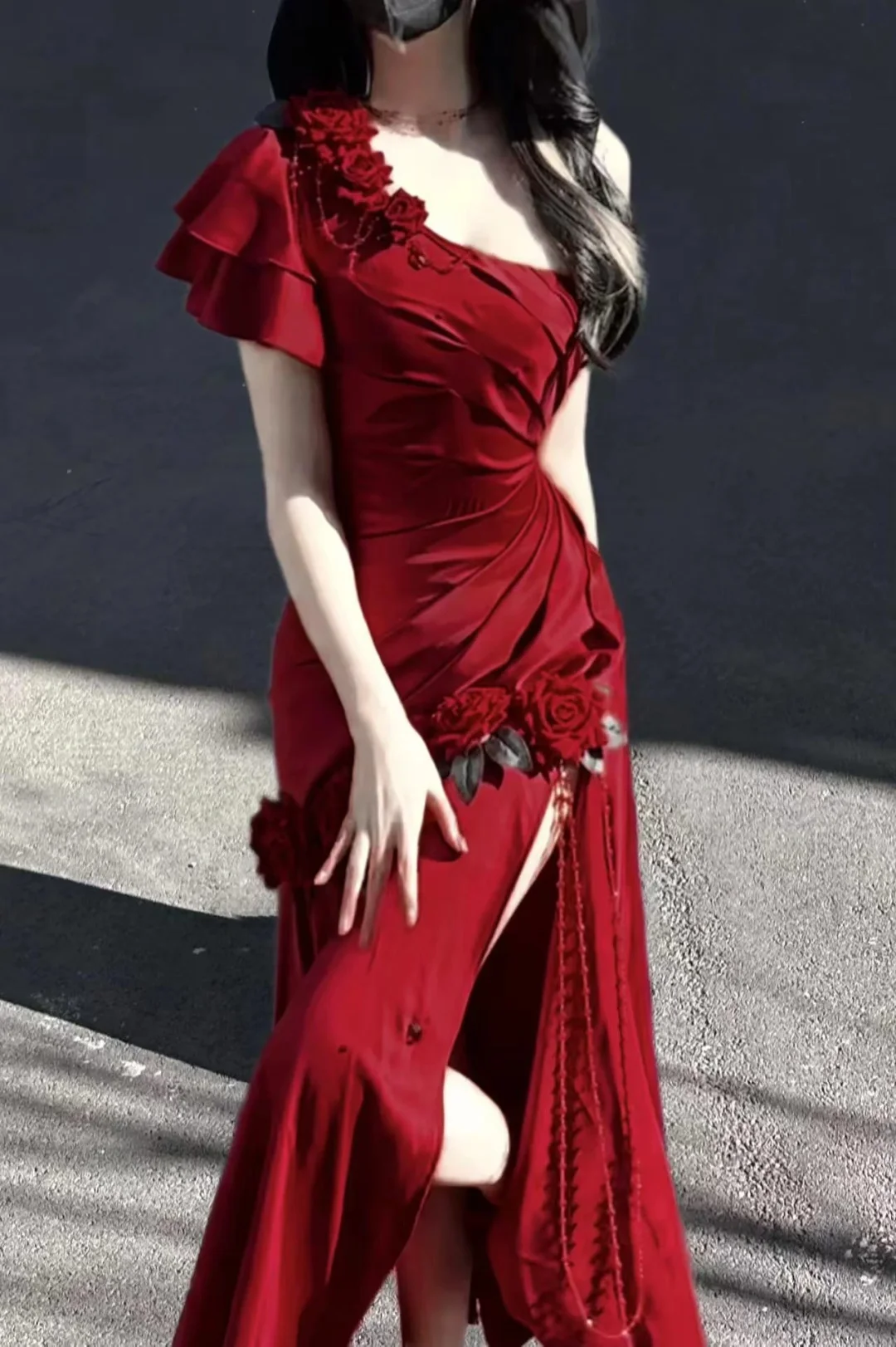 Red Long Party Dress, Formal Evening Gowns     S6881