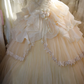 A Line Halter Vintage Long Wedding Dresses Princess Bridal Gown        S6884