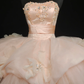 Blush Pink Strapless Party Dress, Long Formal Evening Gowns     S6876