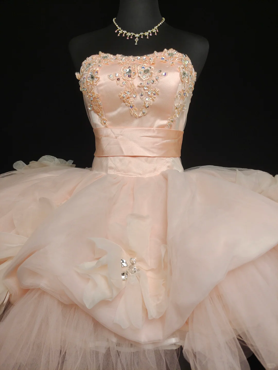 Blush Pink Strapless Party Dress, Long Formal Evening Gowns     S6876