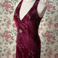 Burgundy Halter Party Dress, Long Formal Evening Gowns     S6877