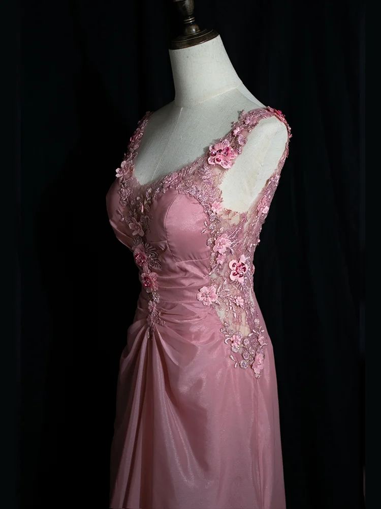 Long Evening Dress Pink Party Dress, Formal Evening Gowns     S6880